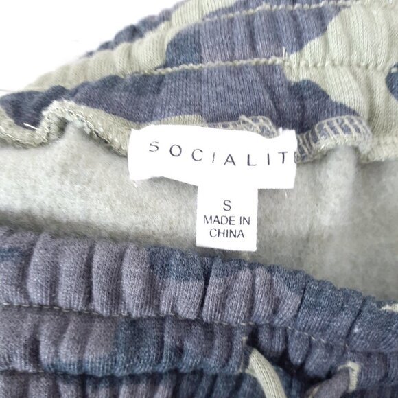 Socialite Womens Joggers S Camo Sweatpants 343A - Picture 3 of 4